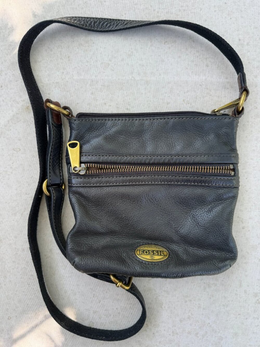 Fossil Purse Black Leather Crossbody